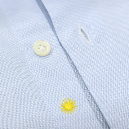 【中古】ジャンネット giannetto コットン ホリゾンタルカラー ドレスシャツ ブルー【サイズ40】【 状態ランクB 】【 メンズ 】