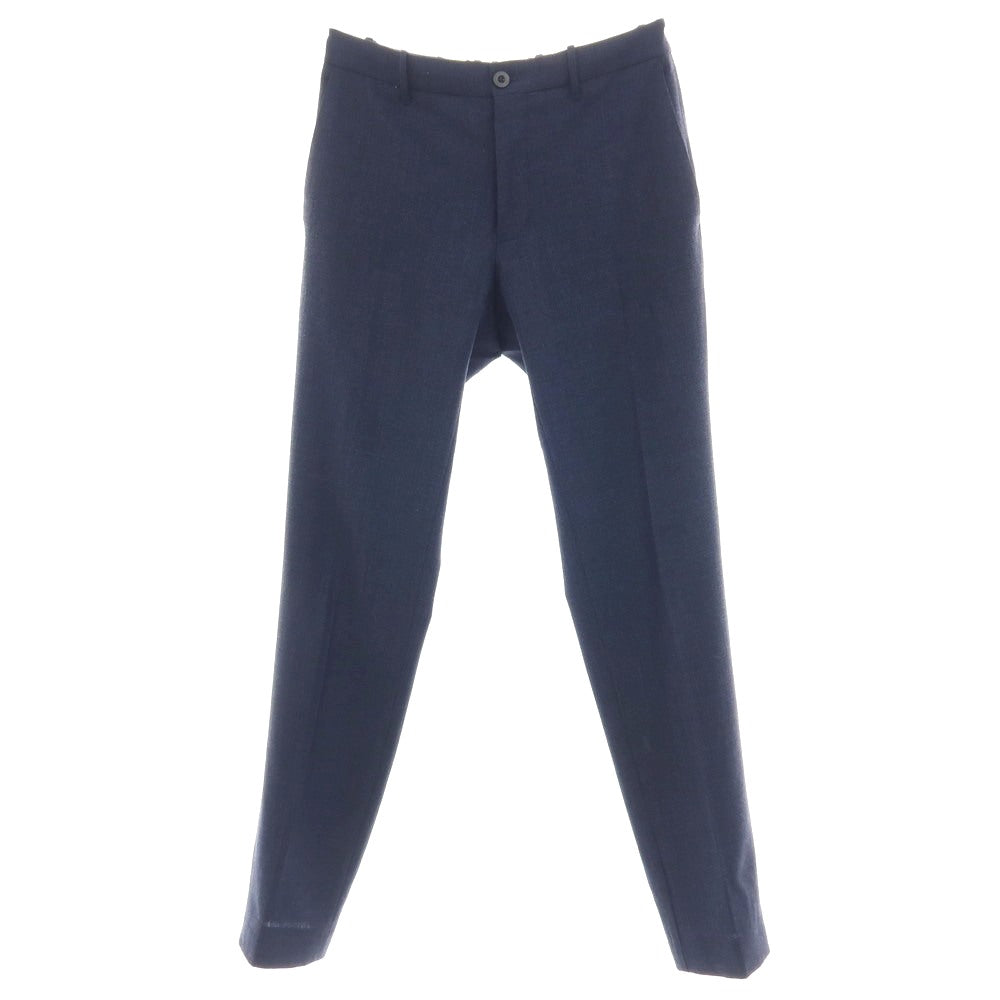 【中古】インコテックス スローウェア INCOTEX SLOWEAR ストレッチ ポリエステルウール イージースラックスパンツ ネイビー【サイズ46】【 状態ランクB 】【 メンズ 】
