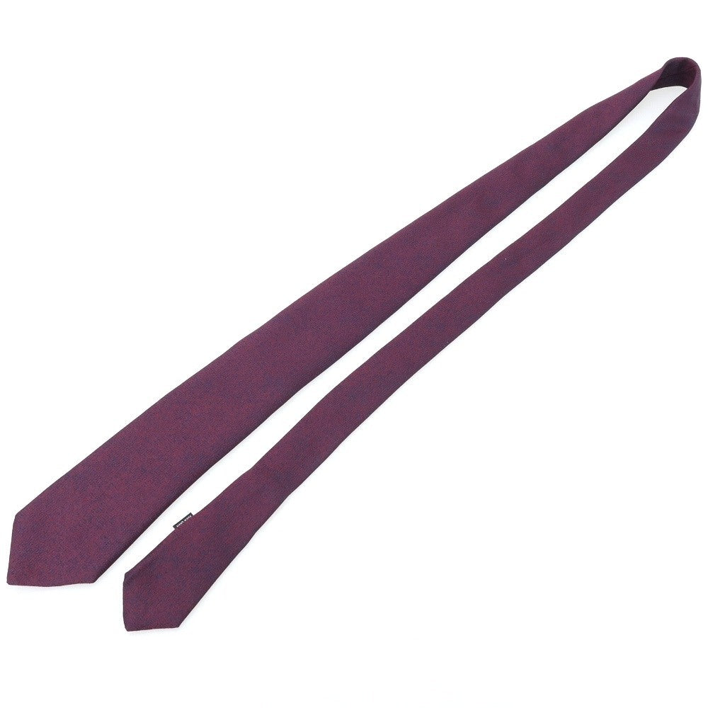 【中古】ルイジ ボレッリ Luigi Borrelli シルク 無地ネクタイ ボルドーxネイビー【 状態ランクB 】【 メンズ 】