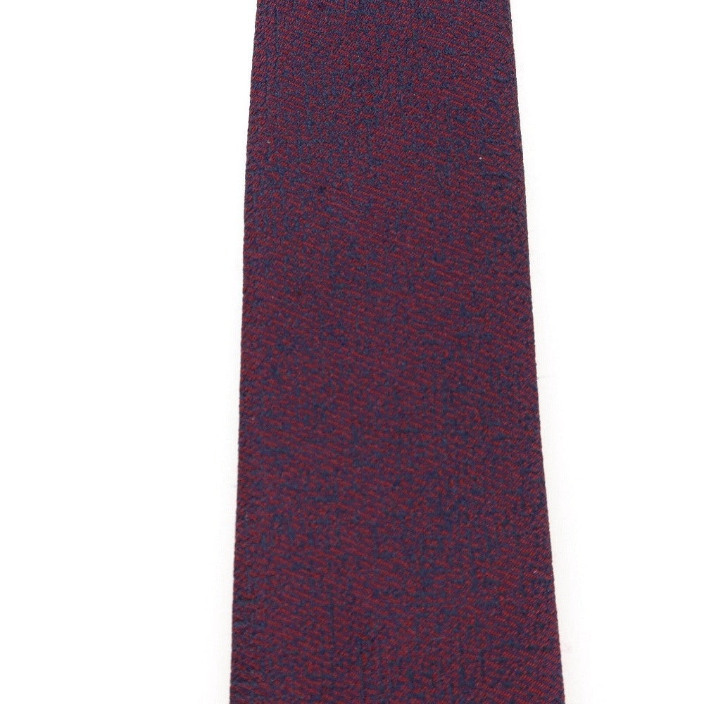【中古】ルイジ ボレッリ Luigi Borrelli シルク 無地ネクタイ ボルドーxネイビー【 状態ランクB 】【 メンズ 】