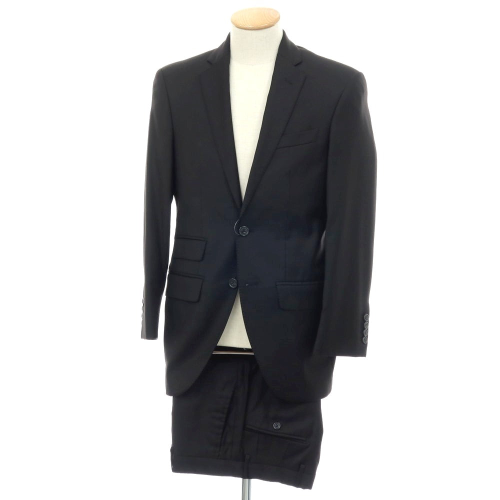 【中古】ハケットロンドン HACKETT LONDON FOUR SEASONS Super130’S ウール 2つボタンスーツ ブラック【サイズ上UK36/下30】【 状態ランクC 】【 メンズ 】[CPD]