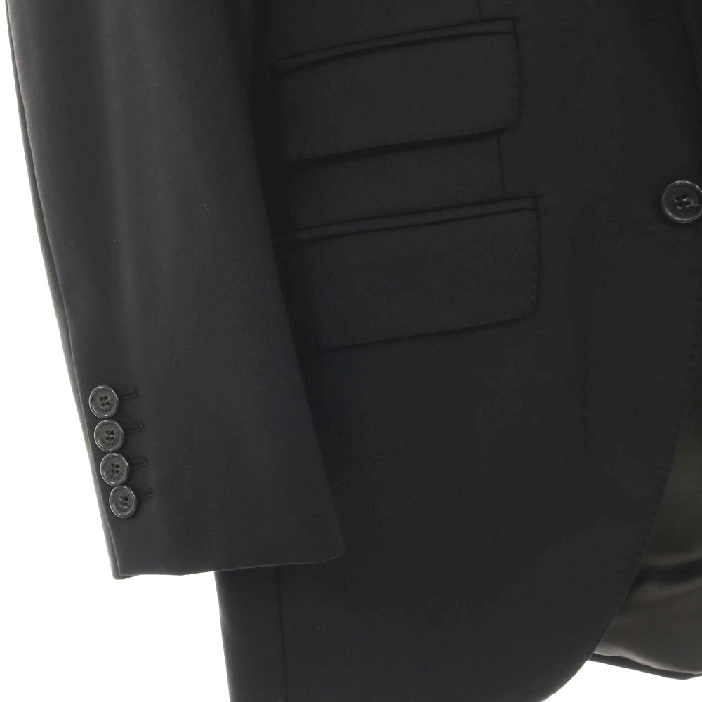 【中古】ハケットロンドン HACKETT LONDON FOUR SEASONS Super130’S ウール 2つボタンスーツ ブラック【サイズ上UK36/下30】【 状態ランクC 】【 メンズ 】[CPD]