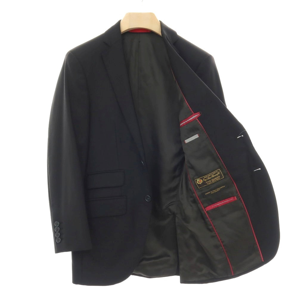 【中古】ハケットロンドン HACKETT LONDON FOUR SEASONS Super130’S ウール 2つボタンスーツ ブラック【サイズ上UK36/下30】【 状態ランクC 】【 メンズ 】[CPD]