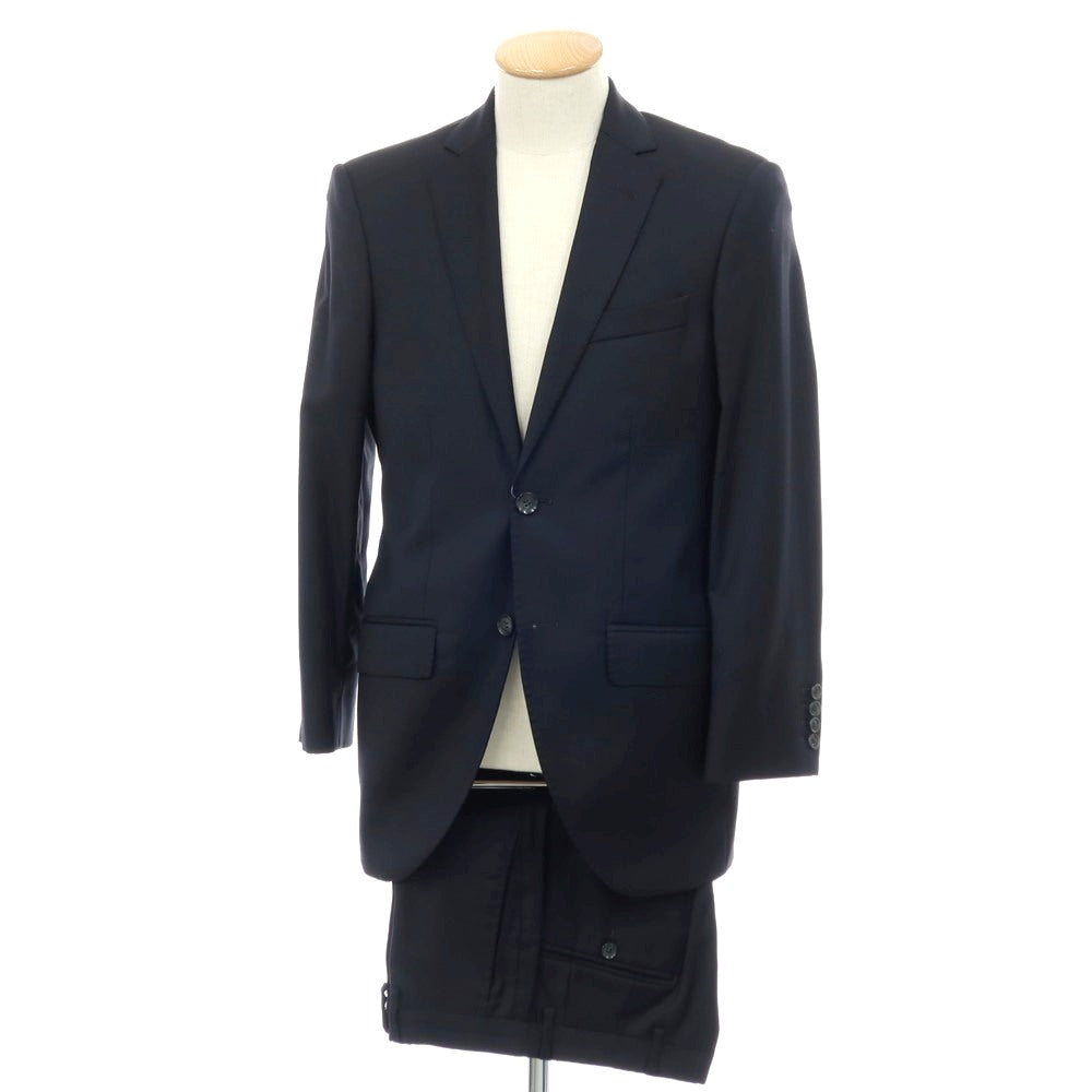 【中古】ハケットロンドン HACKETT LONDON FOUR SEASONS Super130’S ウール 2つボタンスーツ ネイビー【サイズ上UK36/下30】【 状態ランクD 】【 メンズ 】[BPD]