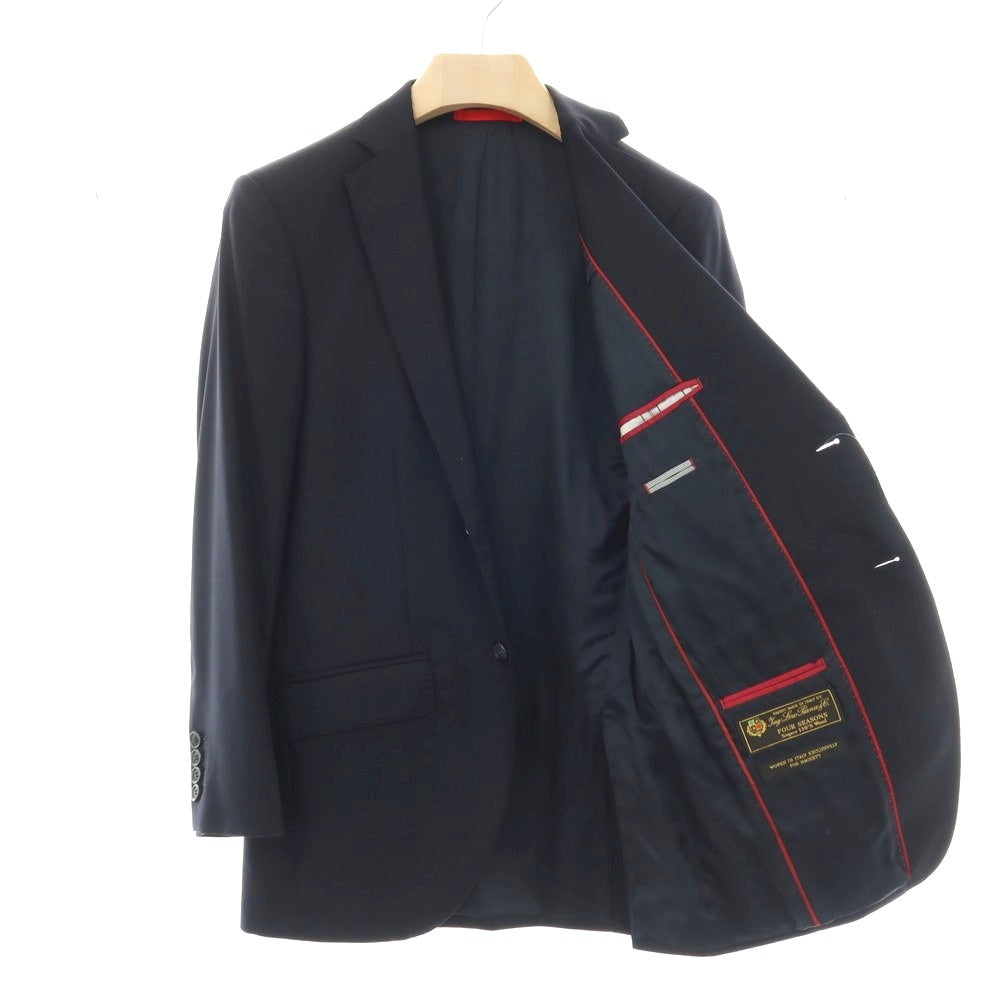 【中古】ハケットロンドン HACKETT LONDON FOUR SEASONS Super130’S ウール 2つボタンスーツ ネイビー【サイズ上UK36/下30】【 状態ランクD 】【 メンズ 】