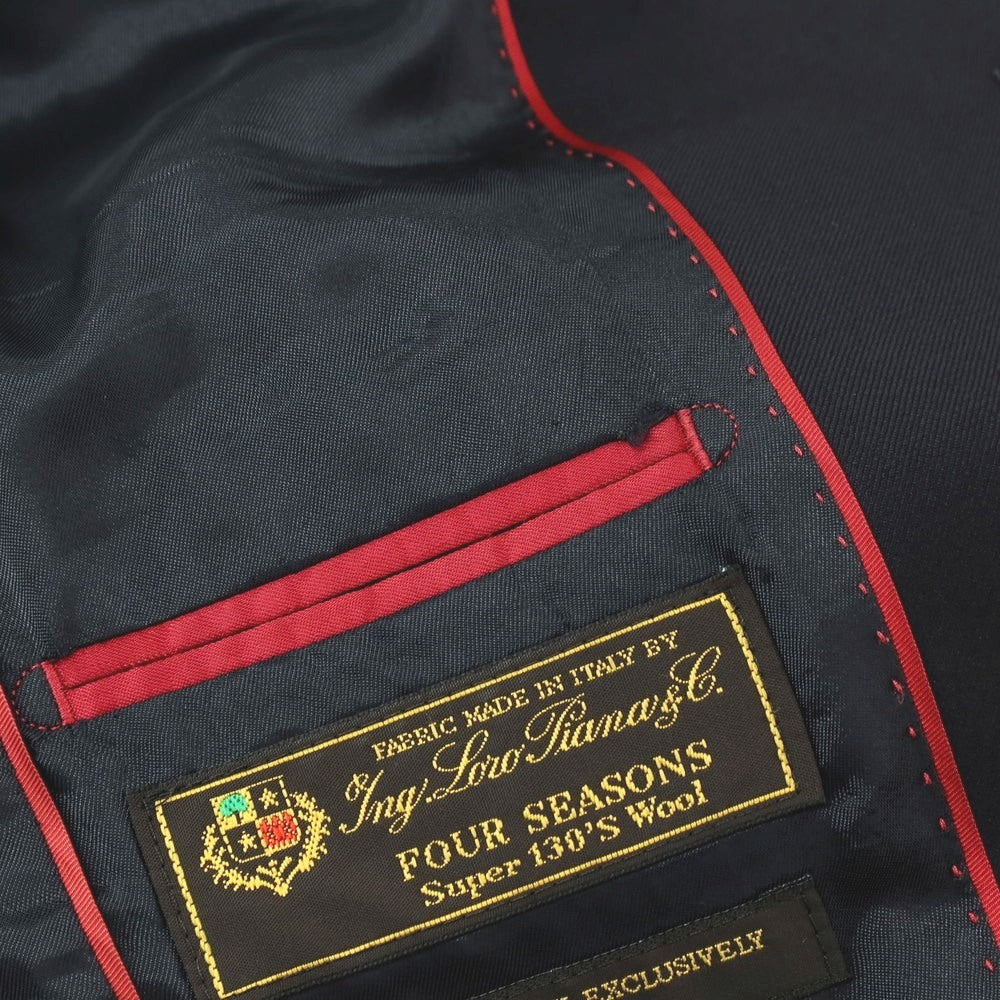 【中古】ハケットロンドン HACKETT LONDON FOUR SEASONS Super130’S ウール 2つボタンスーツ ネイビー【サイズ上UK36/下30】【 状態ランクD 】【 メンズ 】[BPD]