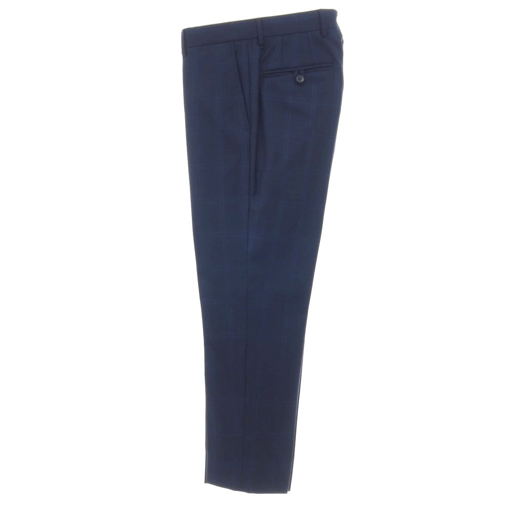 【中古】ハケットロンドン HACKETT LONDON ウール チェック 2つボタンスーツ ネイビーxブルー【サイズ上UK36/下30】【 状態ランクB 】【 メンズ 】[CPD]