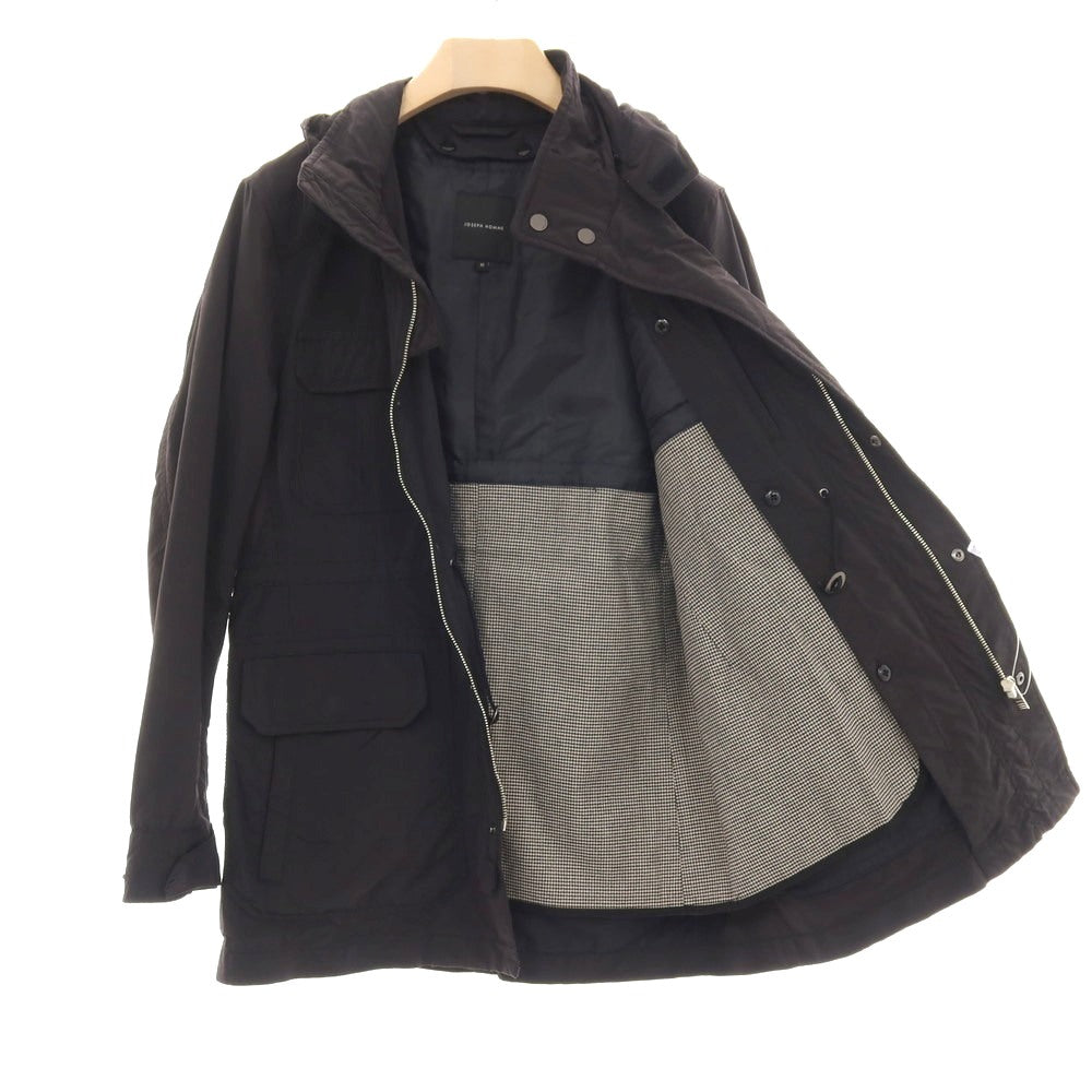 【中古】ジョセフ JOSEPH ポリエステルナイロン スタンドカラー ミリタリージャケット ブラック【サイズ48】【 状態ランクC 】【 メンズ 】