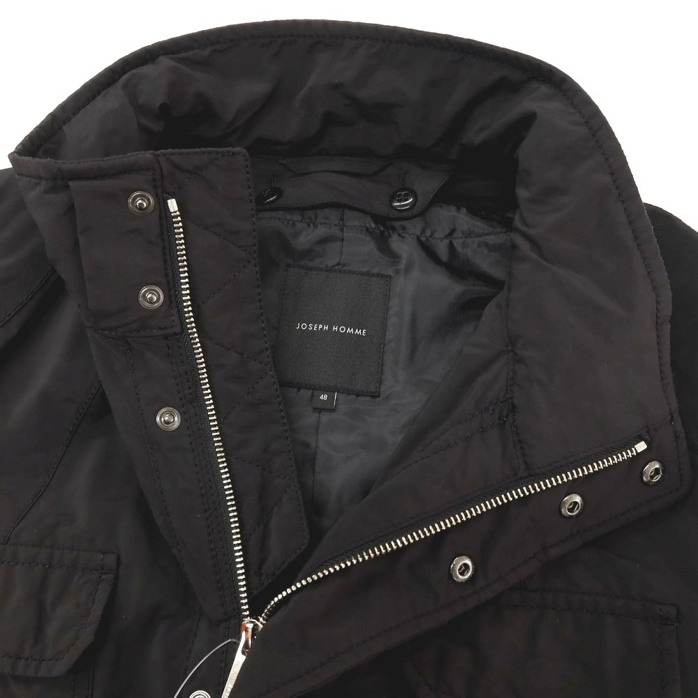 【中古】ジョセフ JOSEPH ポリエステルナイロン スタンドカラー ミリタリージャケット ブラック【サイズ48】【 状態ランクC 】【 メンズ 】