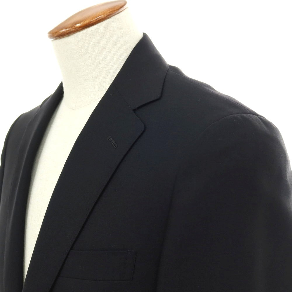 【中古】ユナイテッドアローズ UNITED ARROWS ウールポリエステルシルク 2つボタンスーツ ブラック【 サイズ48 】【 状態ランクB 】【 メンズ 】