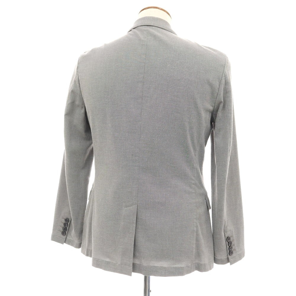 【中古】カルバンクライン Calvin Klein コットンポリエステルリネン 2B カジュアルジャケット ブラックxホワイト【サイズ38】【 状態ランクC 】【 メンズ 】[CPD]