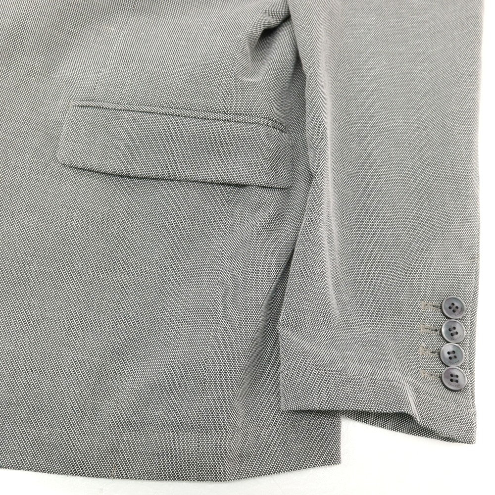 【中古】カルバンクライン Calvin Klein コットンポリエステルリネン 2B カジュアルジャケット ブラックxホワイト【サイズ38】【 状態ランクC 】【 メンズ 】[CPD]