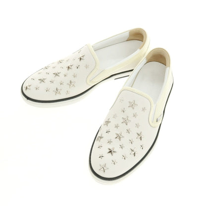 【中古】ジミーチュウ JIMMY CHOO レザー スリッポンスニーカー ホワイト【サイズ42】【 状態ランクC 】【 メンズ 】