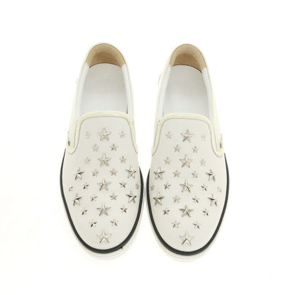 【中古】ジミーチュウ JIMMY CHOO レザー スリッポンスニーカー ホワイト【サイズ42】【 状態ランクC 】【 メンズ 】