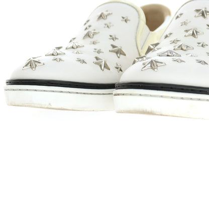 【中古】ジミーチュウ JIMMY CHOO レザー スリッポンスニーカー ホワイト【サイズ42】【 状態ランクC 】【 メンズ 】