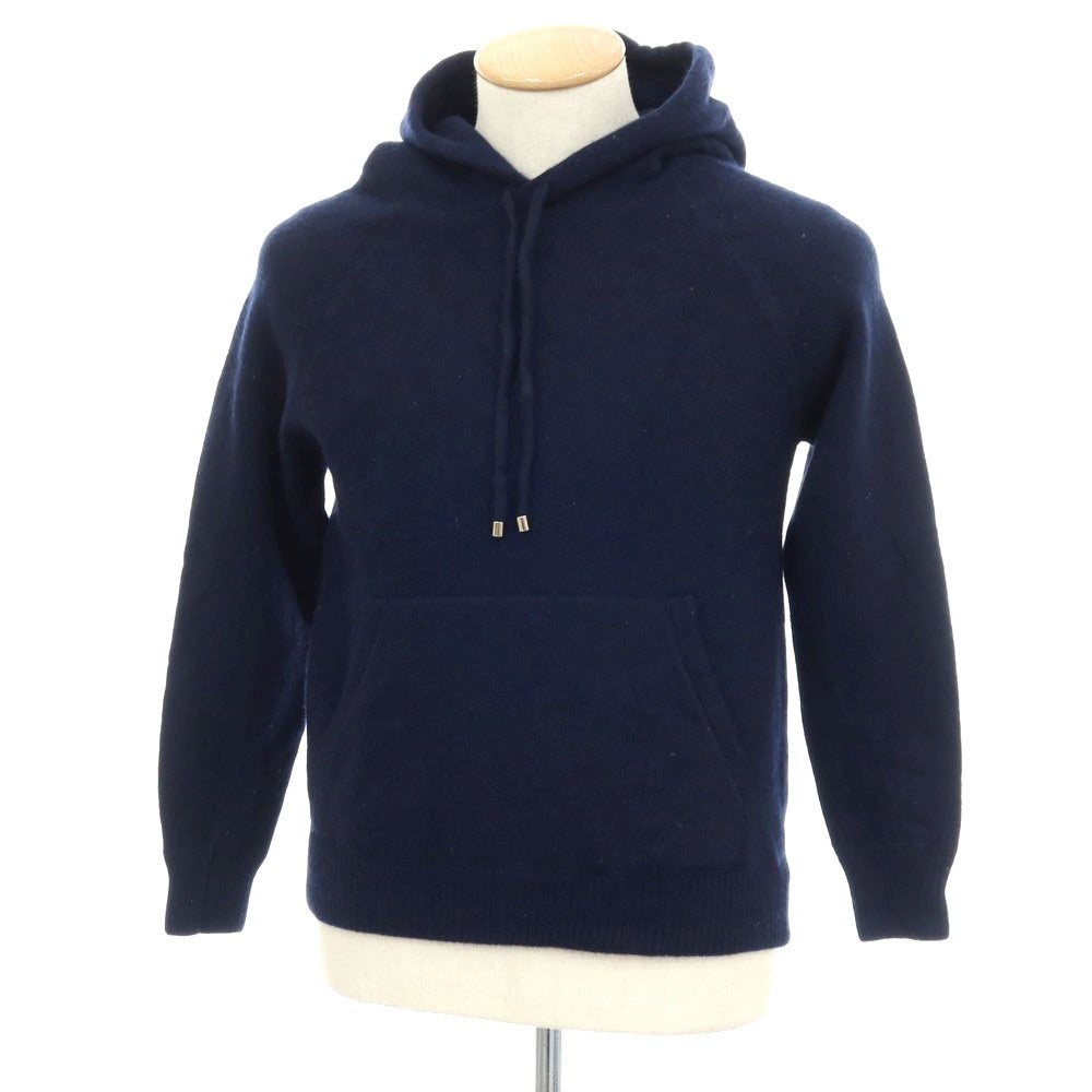 【中古】バフィー BAFY ウール プルオーバー ニットパーカー ネイビー【サイズ44】【 状態ランクC 】【 メンズ 】