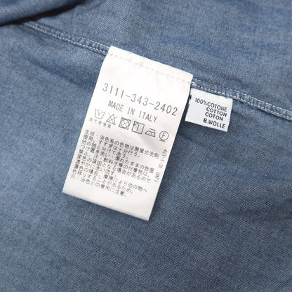 【中古】エリコフォルミコラ ERRICO FORMICOLA コットン ダンガリー レギュラーカラー カジュアルシャツ ネイビー【サイズ37】【 状態ランクC 】【 メンズ 】