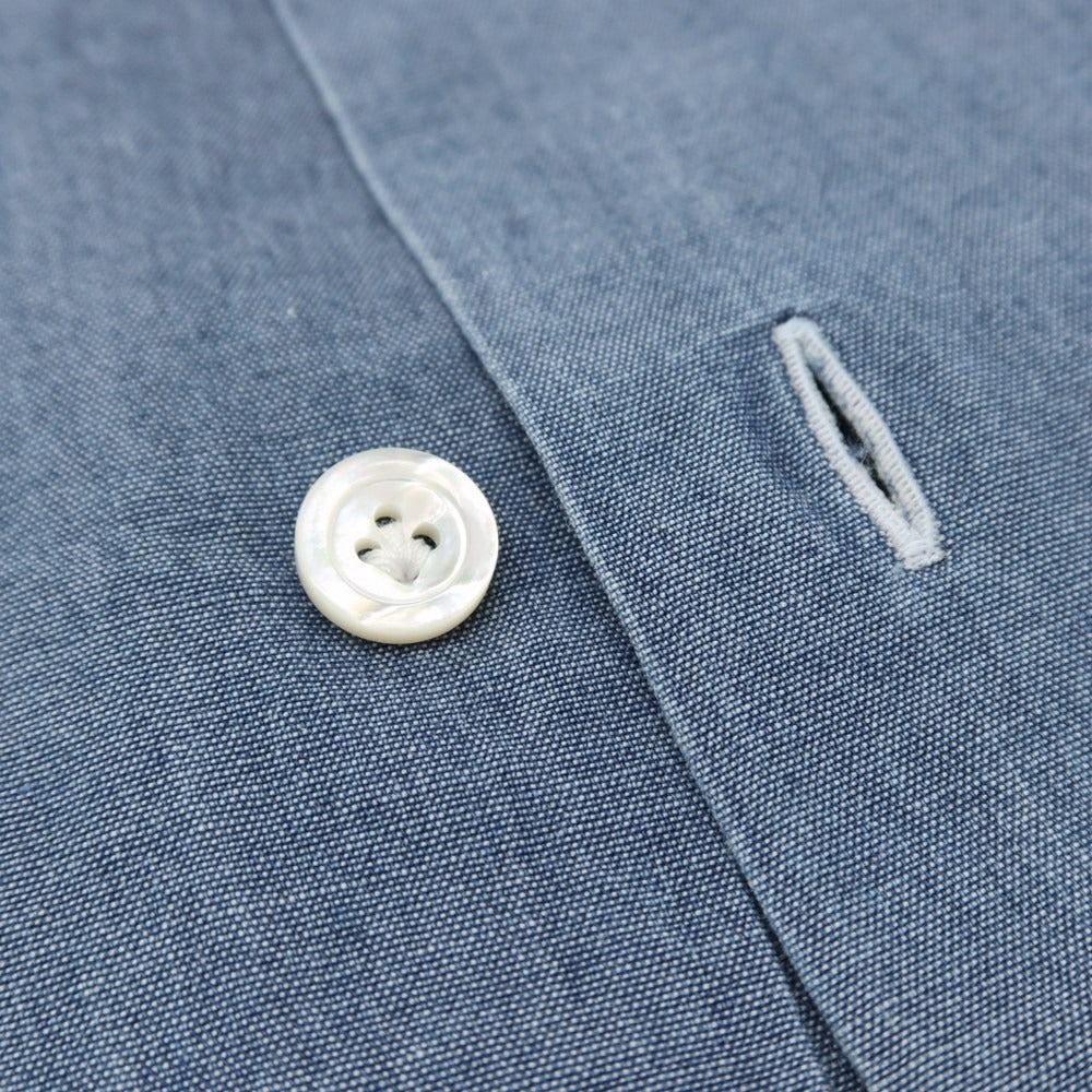 【中古】エリコフォルミコラ ERRICO FORMICOLA コットン ダンガリー レギュラーカラー カジュアルシャツ ネイビー【サイズ37】【 状態ランクC 】【 メンズ 】