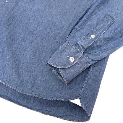 【中古】エリコフォルミコラ ERRICO FORMICOLA コットン ダンガリー レギュラーカラー カジュアルシャツ ネイビー【サイズ37】【 状態ランクC 】【 メンズ 】