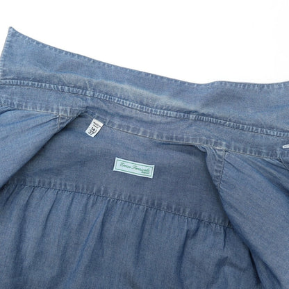 【中古】エリコフォルミコラ ERRICO FORMICOLA コットン ダンガリー レギュラーカラー カジュアルシャツ ネイビー【サイズ37】【 状態ランクC 】【 メンズ 】