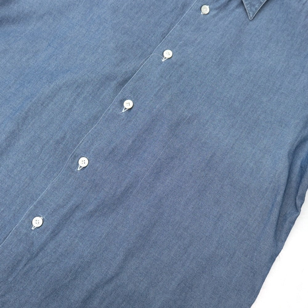 【中古】エリコフォルミコラ ERRICO FORMICOLA コットン ダンガリー レギュラーカラー カジュアルシャツ ネイビー【サイズ37】【 状態ランクC 】【 メンズ 】