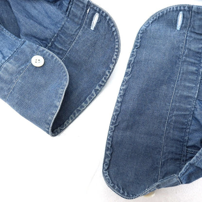 【中古】エリコフォルミコラ ERRICO FORMICOLA コットン ダンガリー レギュラーカラー カジュアルシャツ ネイビー【サイズ37】【 状態ランクC 】【 メンズ 】