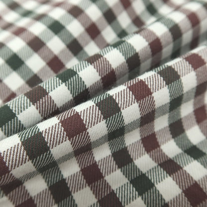 【中古】エリコフォルミコラ ERRICO FORMICOLA コットン チェック ボタンダウン カジュアルシャツ グリーンxブラウン【サイズ37】【 状態ランクD 】【 メンズ 】