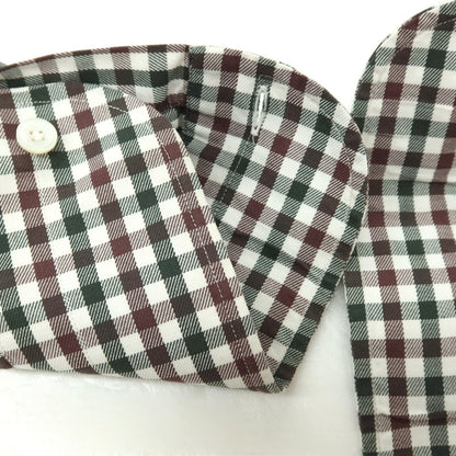 【中古】エリコフォルミコラ ERRICO FORMICOLA コットン チェック ボタンダウン カジュアルシャツ グリーンxブラウン【サイズ37】【 状態ランクD 】【 メンズ 】