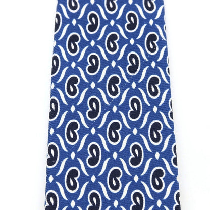 【中古】フランコバッシ FRANCO BASSI シルク プリント ペイズリー柄ネクタイ ブルー【 状態ランクC 】【 メンズ 】