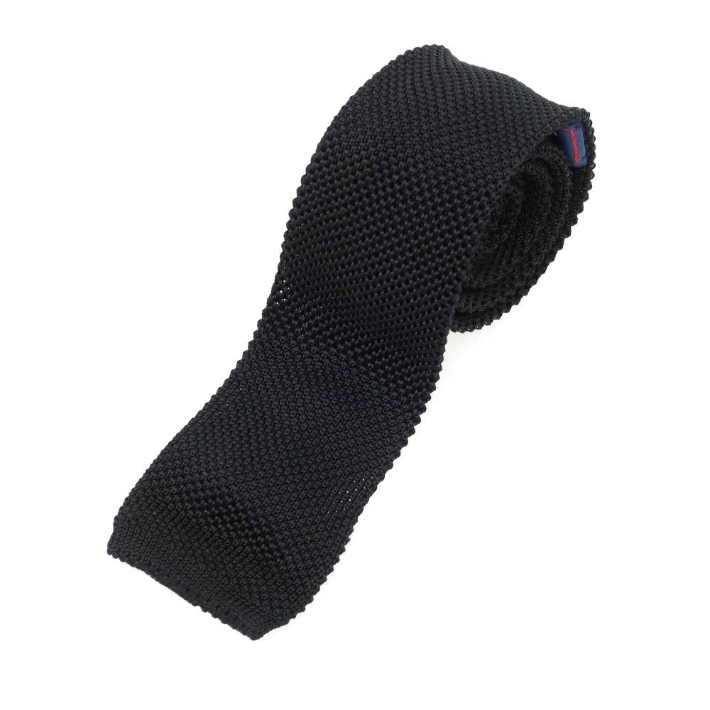 【中古】トリコディオ TRICOT DIO シルク ニットタイ ブラック【 状態ランクB 】【 メンズ 】