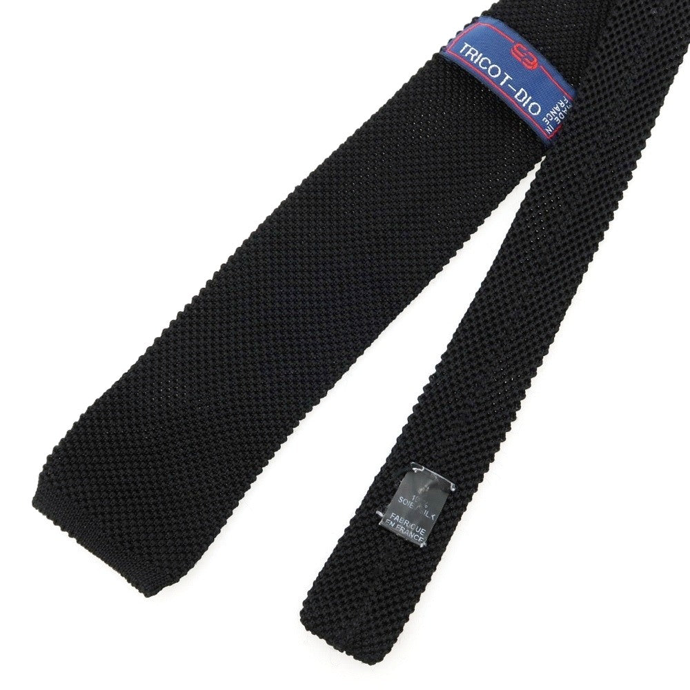 【中古】トリコディオ TRICOT DIO シルク ニットタイ ブラック【 状態ランクB 】【 メンズ 】