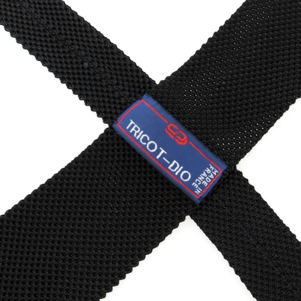 【中古】トリコディオ TRICOT DIO シルク ニットタイ ブラック【 状態ランクB 】【 メンズ 】