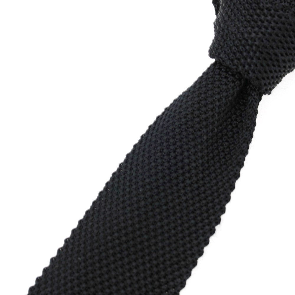 【中古】トリコディオ TRICOT DIO シルク ニットタイ ブラック【 状態ランクB 】【 メンズ 】