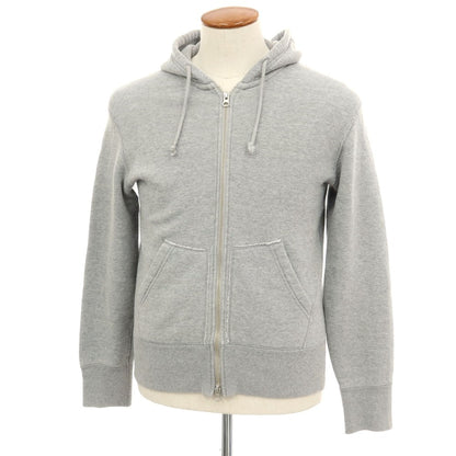 【中古】ループウィラー LOOPWHEELER ×BEAMS+ コットン ダブルジップ パーカー グレー【サイズM】【 状態ランクC 】【 メンズ 】