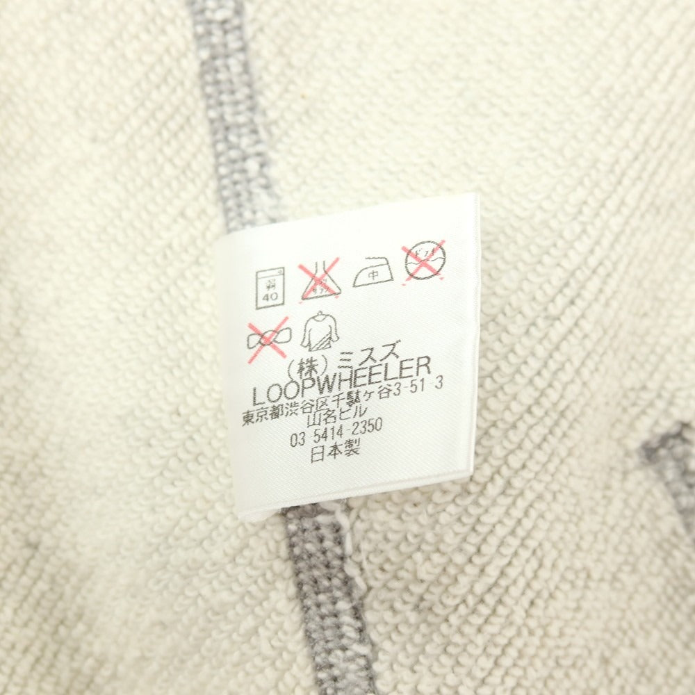 【中古】ループウィラー LOOPWHEELER ×BEAMS+ コットン ダブルジップ パーカー グレー【サイズM】【 状態ランクC 】【 メンズ 】