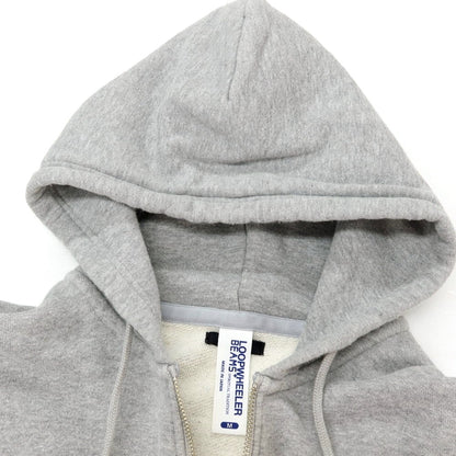 【中古】ループウィラー LOOPWHEELER ×BEAMS+ コットン ダブルジップ パーカー グレー【サイズM】【 状態ランクC 】【 メンズ 】