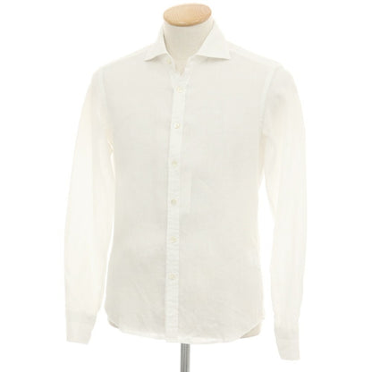 【中古】ブリッラ ペル イル グスト Brilla per il gusto リネン ワイドカラー カジュアルシャツ ホワイト【サイズXS】【 状態ランクC 】【 メンズ 】