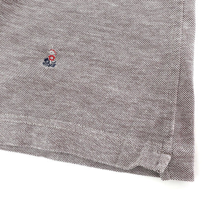 【SALE30%OFF/返品不可】【中古】ギローバー GUY ROVER コットン 鹿の子 半袖ポロシャツ ブラウンxホワイト【 サイズXS 】【 状態ランクB 】【 メンズ 】