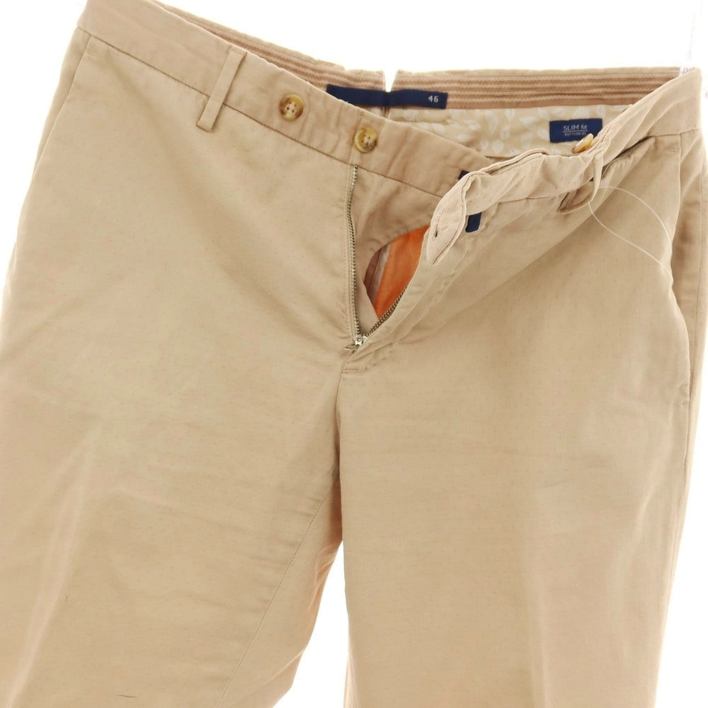 【中古】インコテックス INCOTEX コットンポリウレタン カジュアルスラックスパンツ ベージュ【サイズ46】【 状態ランクC 】【 メンズ 】