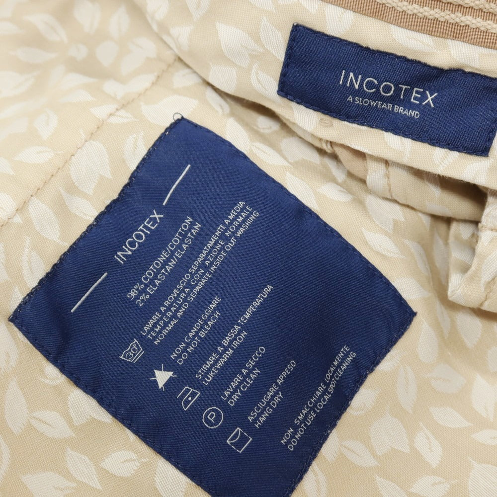 【中古】インコテックス INCOTEX コットンポリウレタン カジュアルスラックスパンツ ベージュ【 サイズ46 】【 状態ランクC 】【 メンズ 】 [APD]