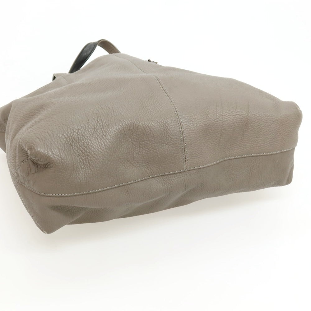 【中古】ステファノマーノ STEFANOMANO リバーシブル レザー トートバッグ ダークトープxブラック【 状態ランクC 】【 メンズ 】