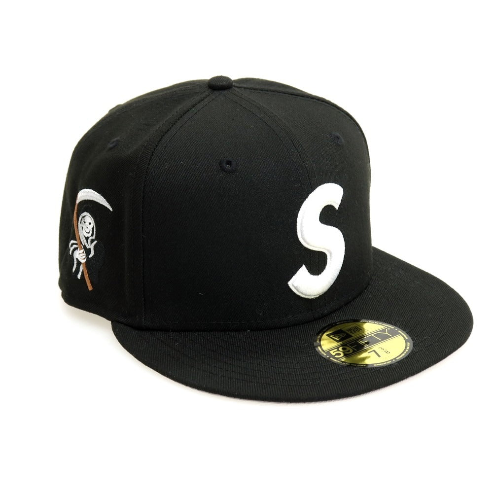 【中古】シュプリーム Supreme 2025年秋冬 Reaper S Logo New Era ベースボールキャップ 帽子 ブラック【サイズ7 3/8（58.7cm）】【 状態ランクA 】【 メンズ 】