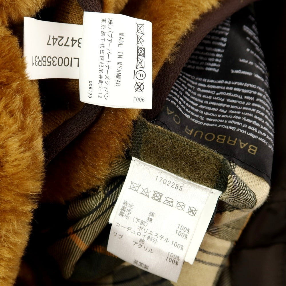【中古】バブアー Barbour SL BEDALE ワックスコットン ファーライナーベスト付き フィールドジャケット オリーブ【サイズ40】【 状態ランクB 】【 メンズ 】[APD]