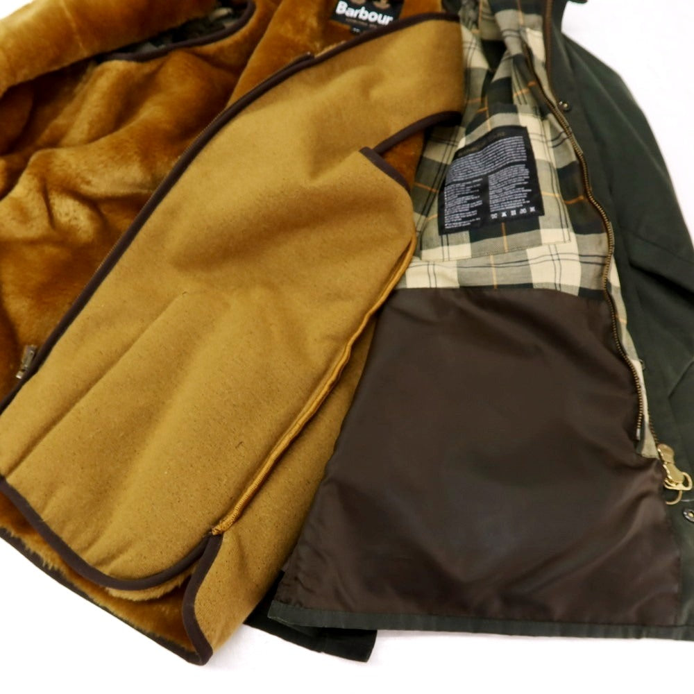 【中古】バブアー Barbour SL BEDALE ワックスコットン ファーライナーベスト付き フィールドジャケット オリーブ【サイズ40】【 状態ランクB 】【 メンズ 】[APD]