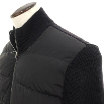 【中古】ヘルノ Herno ニット ダブルジップ ダウンジャケット ブラック【サイズ50】【 状態ランクB 】【 メンズ 】