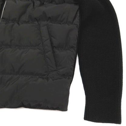 【中古】ヘルノ Herno ニット ダブルジップ ダウンジャケット ブラック【サイズ50】【 状態ランクB 】【 メンズ 】