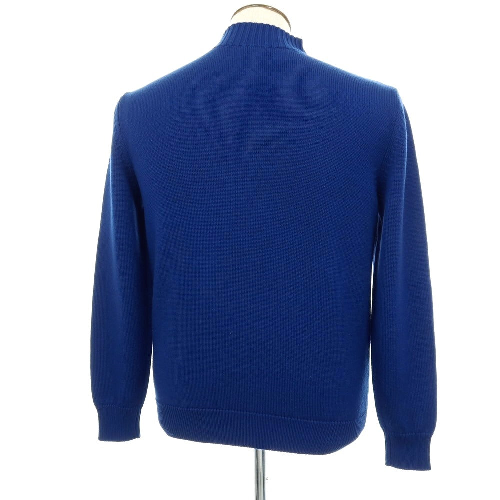 【中古】バフィー BAFY ウール ハイネック モックネック プルオーバーニット ブルー【サイズ50】【 状態ランクB 】【 メンズ 】[APD]