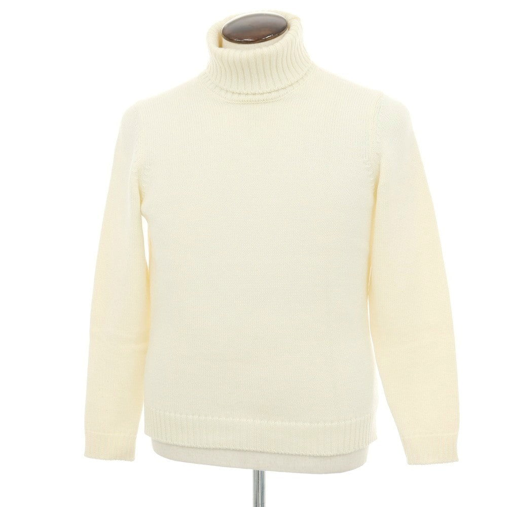 【中古】ザノーネ ZANONE ミドルゲージ ウール タートルネック プルオーバーニット アイボリー【サイズ50】【 状態ランクC 】【 メンズ 】