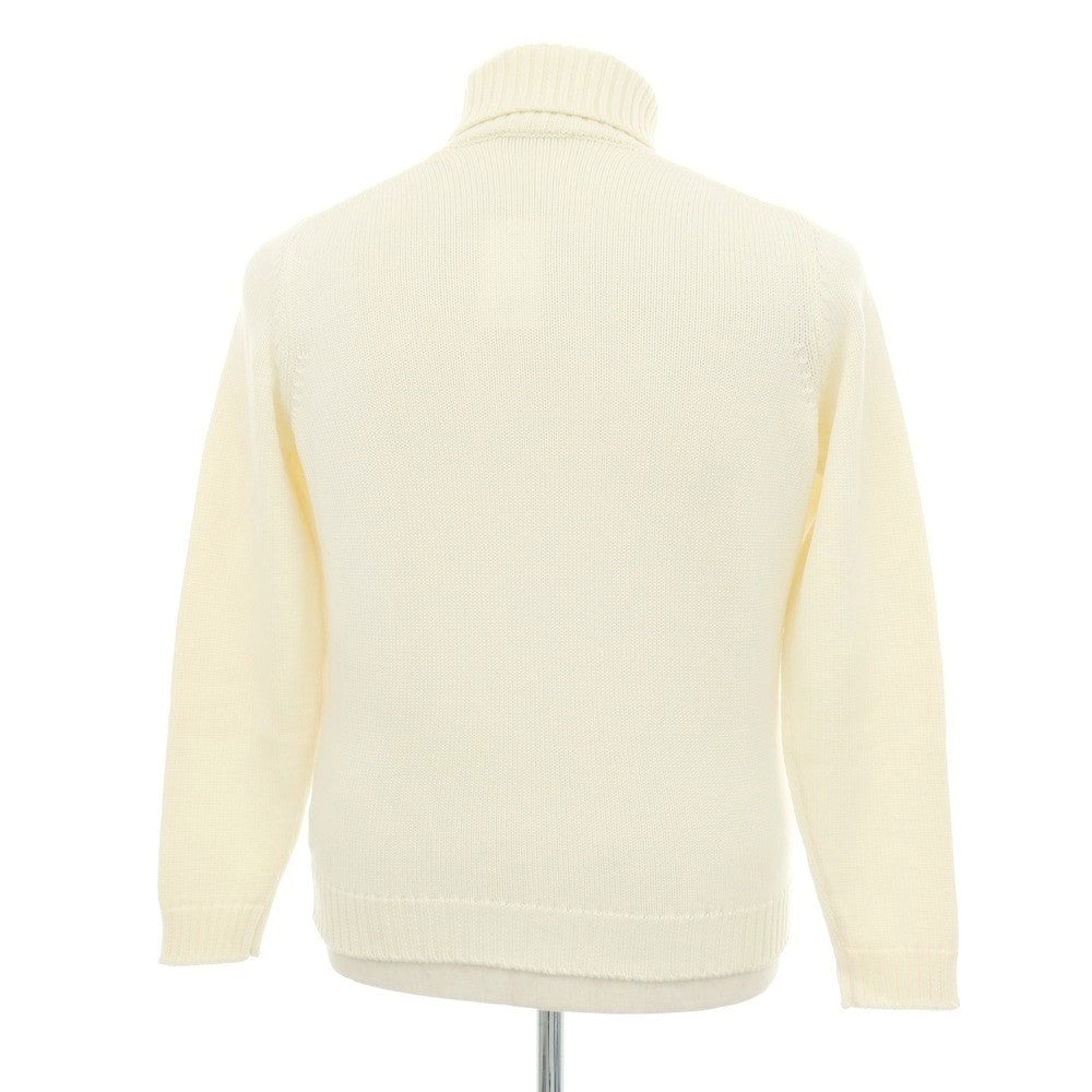 【中古】ザノーネ ZANONE ミドルゲージ ウール タートルネック プルオーバーニット アイボリー【サイズ50】【 状態ランクC 】【 メンズ 】