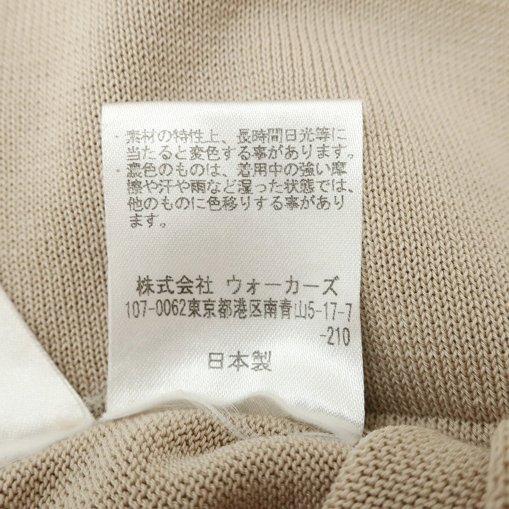 【中古】ブルブレ Blu Bre コットン 襟付きVネック 半袖 ポロニット ベージュ【サイズL】【 状態ランクB 】【 メンズ 】